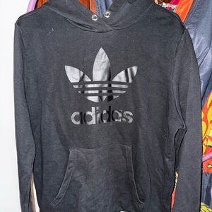 Adidas Black Hoodie with white accent band
